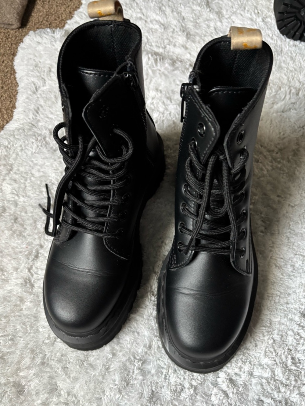 Dr. Martens Black Chunky Lace-Up Platform Boots - Picture 3 of 7